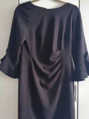 NWT Karl Lagerfeld Black Ruffle Sleeve Sheath Dress Size 6